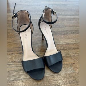 Aldo Black Sandal Heel Pump size 7